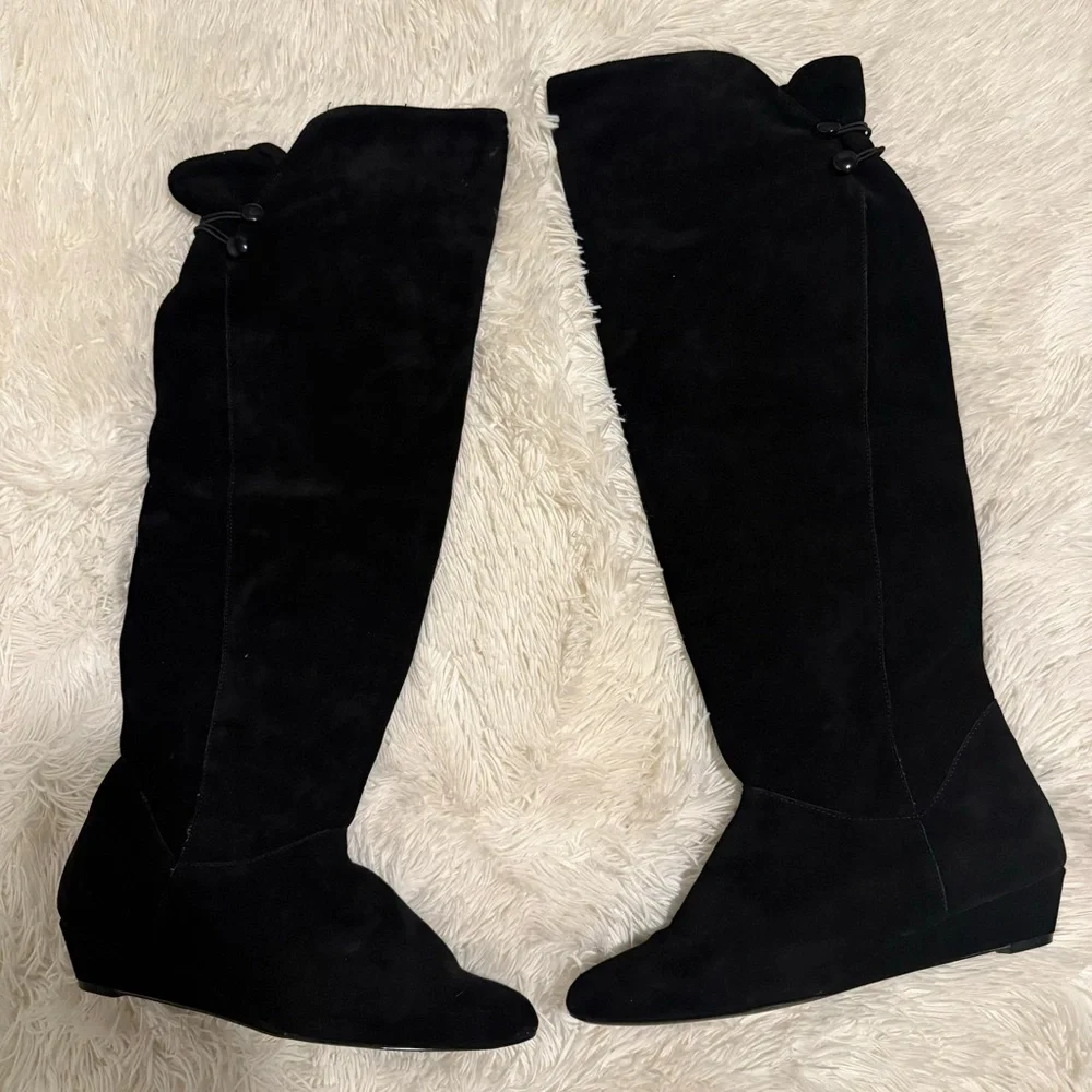 Steve Madden Black Knee-High Women's Boots